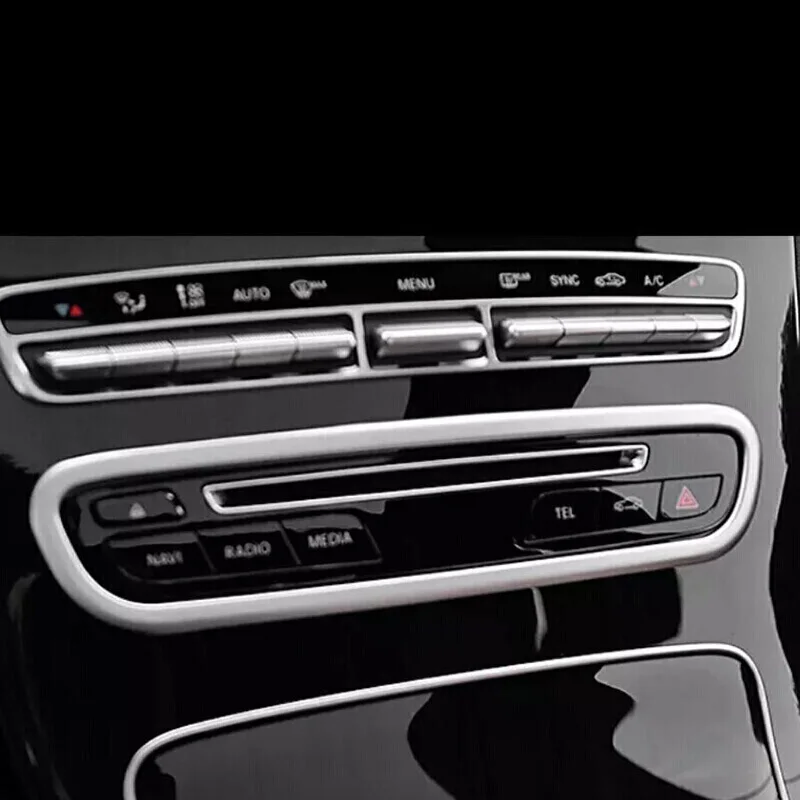 Stainless steel font b Car b font CD Plates Air Conditioning Switch Panel Cover Trim For