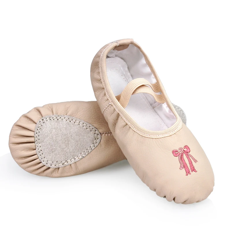 Girls Children Kids PU Soft Sole Ballet Dance Practice Shoesballet