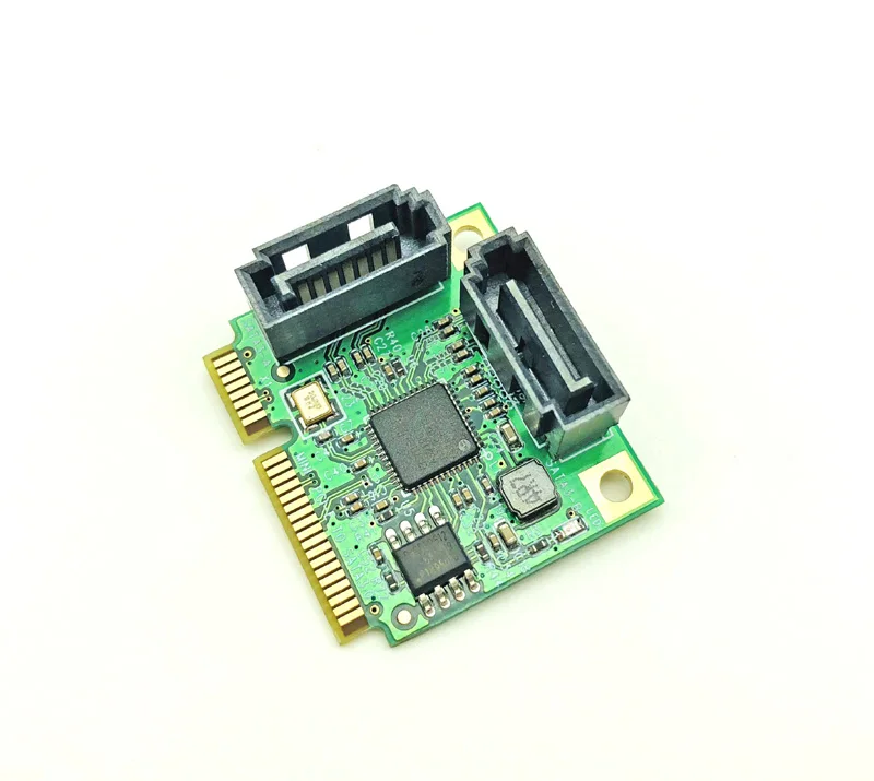 Mini PCI-E SATA карта Mini PCIE SATA контроллер/концентратор/мультипликатор 2 порта SATA3 SATA 3 HDD SSD адаптер ASM1061 чипсет для компьютера ПК