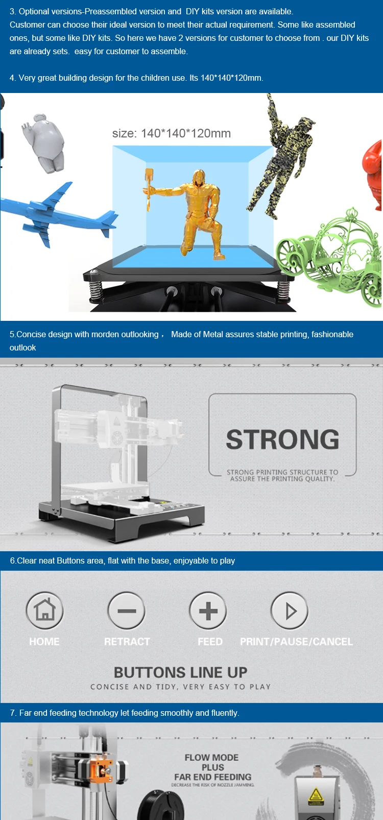 Easythreed Mercury модуль DIY металлический каркас высокая точность хобби DIY 3d принтер точность портативный 3d принтер