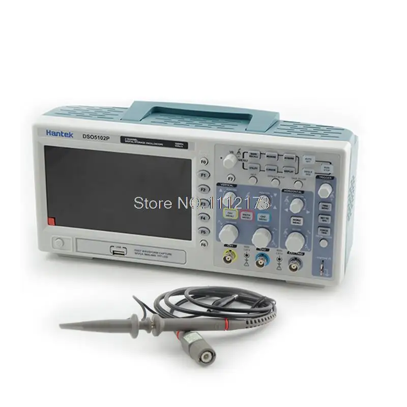 

Hantek DSO5000P series digital storage oscilloscope 70-200MHz 2 Channels 1GSa/s 7'' TFT LCD color display Record Length 40K