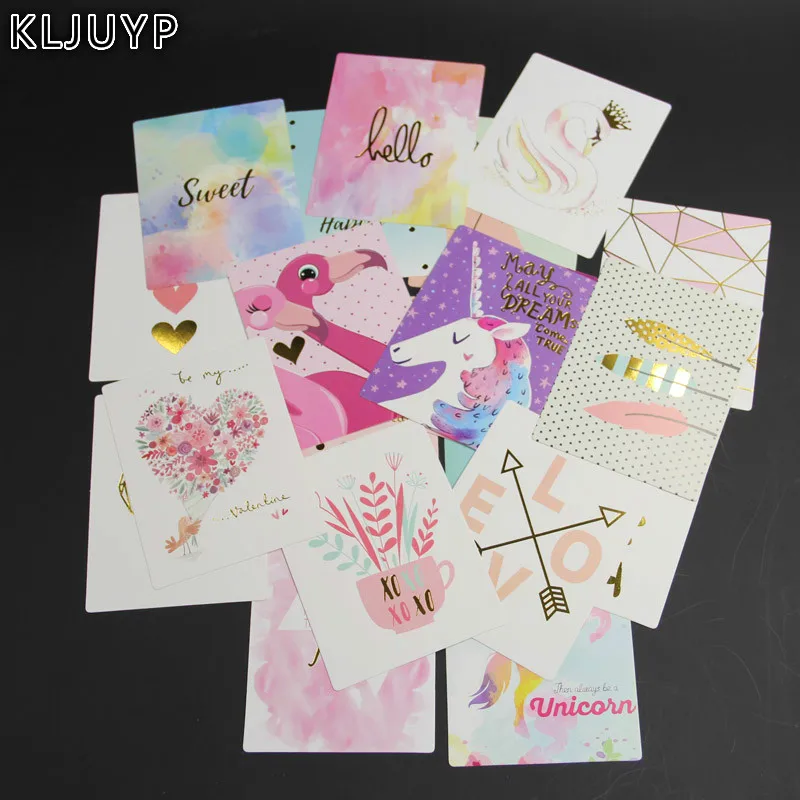 

KLJUYP 20Pcs Acid Free Colorful Unicorn Paper Pocket Cards for Scrapbooking DIY Projects/Photo Album/Card Making Crafts