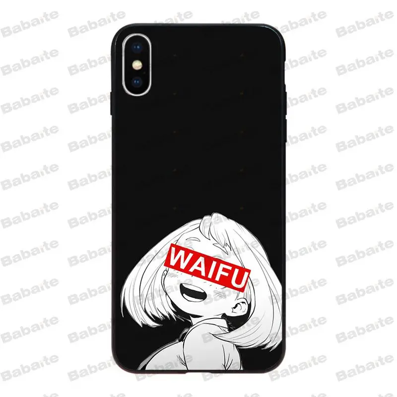 Babaite Sugoi Senpai аниме Waifu черный мягкий чехол для телефона для iPhone 8 7 6 6S Plus X Xs Xr XsMax 5 5S SE 5c Coque11 11pro 11promax