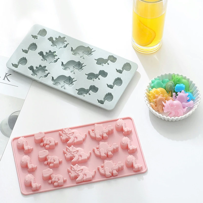 

Dinosaur Slicone Chocolate Mold Ice Cube Mold Cake Decorating Tools Christmas Decoration DIY Baking Cookie Tray For Cake Craft