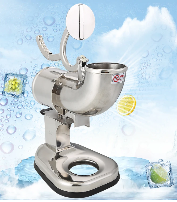 

Electric Ice Crusher Smoothie Shaver Slush Ice Block Breaking grinder Machine 180KG/H Snow Cone Ice Block Making Machine