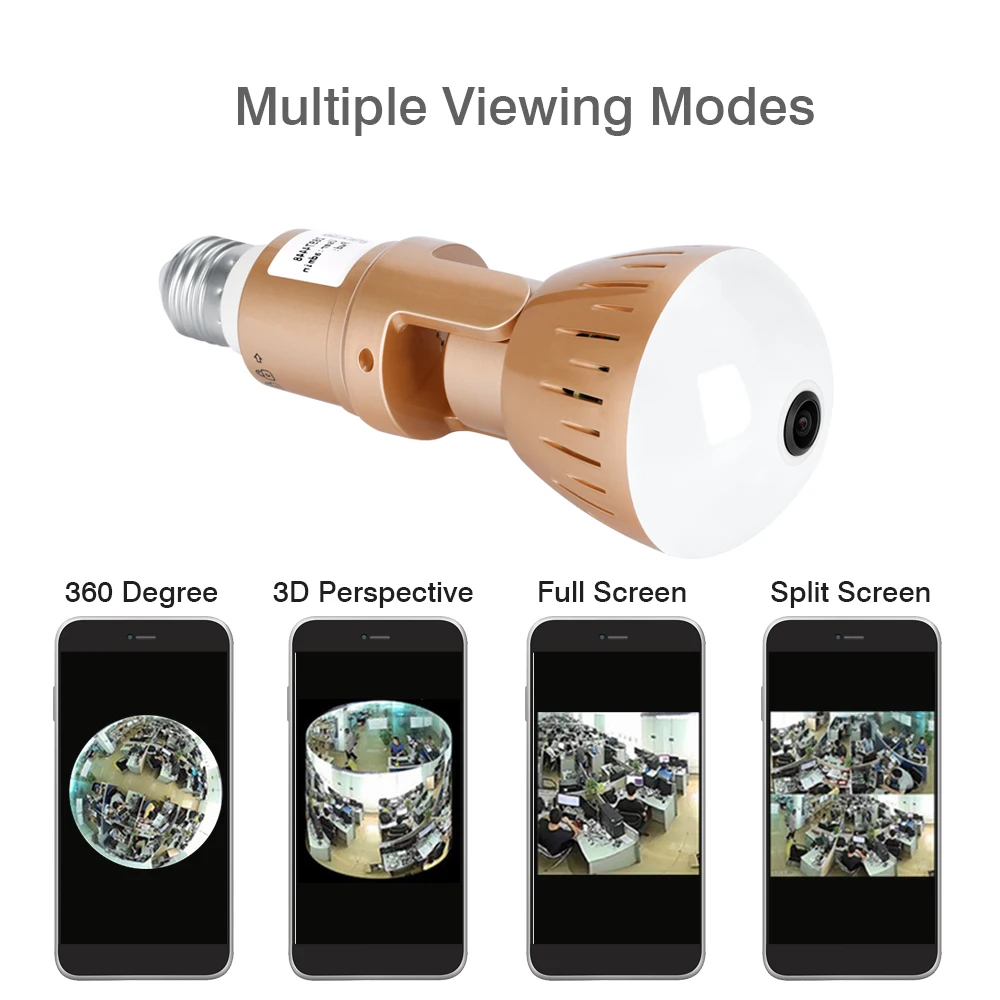 2.0MP Bulb Wifi Panoramic 360 Degree Camera Wireless Light Bulb Fisheye Camera Cctv Smart Home 3D V - 32897679056  2.0MP Bulb Wifi Panoramic 360 Degree Camera Wireless Light Bulb Fisheye Camera Cctv Smart Home 3D V - 32897679056