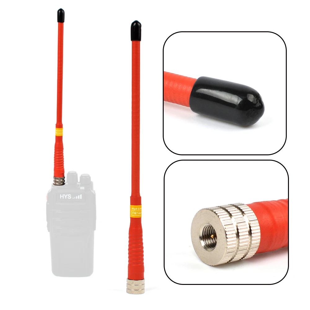 HYS FP 210 SMA Male Walkie Talkie Antenna Dual Band VHF/UHF 144/430MHz