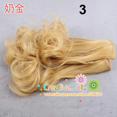 Бесплатная доставка 15 см короткие кудрявые 1/3 1/4 1/6 BJD/SD кукольные волосы/DIY куклы