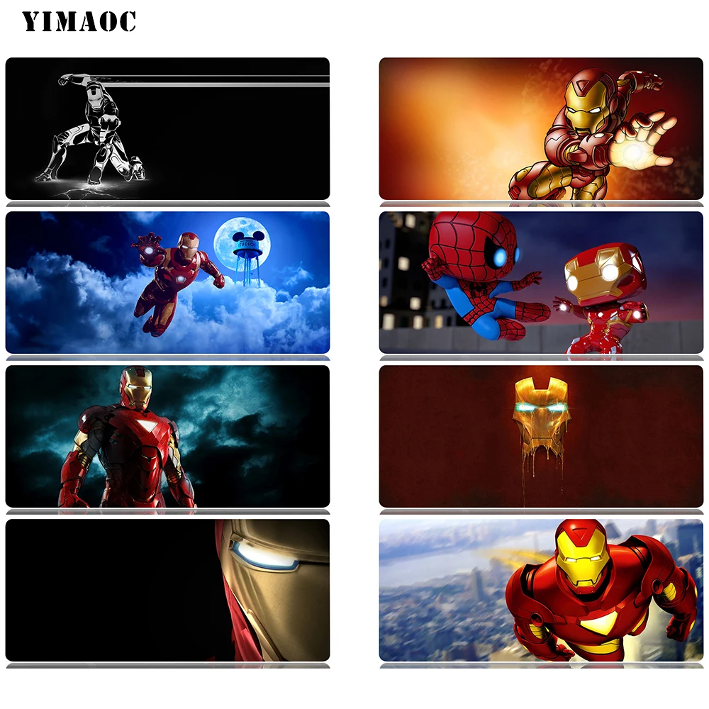 

YIMAOC Marvel Iron Man Art Mouse Pad 40x90 cm Computer Mousepad Anti-slip Natural Rubber Gaming Mouse Mat