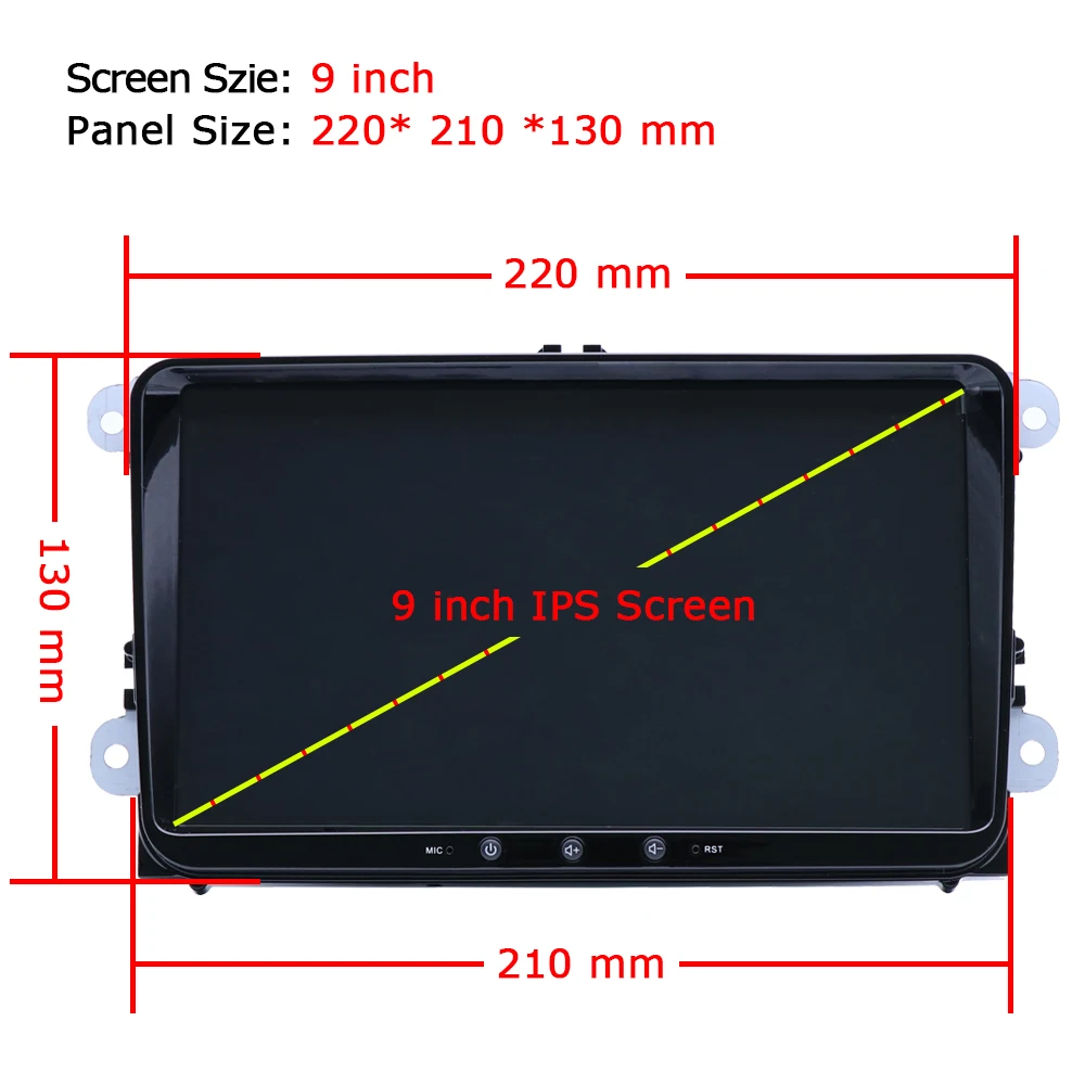Clearance SMARTECH 2 Din Android 8.1 OS Car Radio GPS Navigation Head Unit for VW Volkswagen passat b6 golf 5 polo jetta Skoda Seat 1