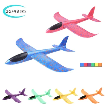 Children's DIY Hand Throwing Airplane Toy Glider Fighter Flying Toy Foam Airplane Model Outdoor Game Party Bag Fillers For Kids 1