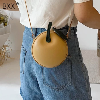 

[BXX] Women's Single Shoulder Crossbody Bag All-match Flap 2020 Summer Lovely Design Circle Package Fashion Tide Chain Bag HF715