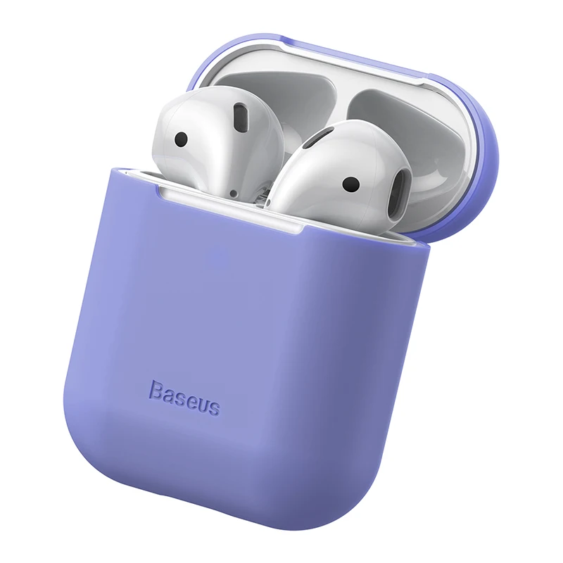 Чехол для наушников Baseus AirPods силиконовый чехол для AirPods 2 1 чехол Беспроводная bluetooth-гарнитура для Airpods