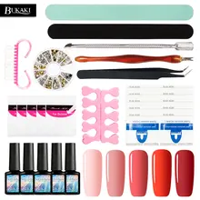 BUKAKI 5 PCS One Step Gel Nail Polish 3 In 1 Lamp For Gel Manicure Kits Gel Vanish Soak Off UV Nail Gel Art Tools