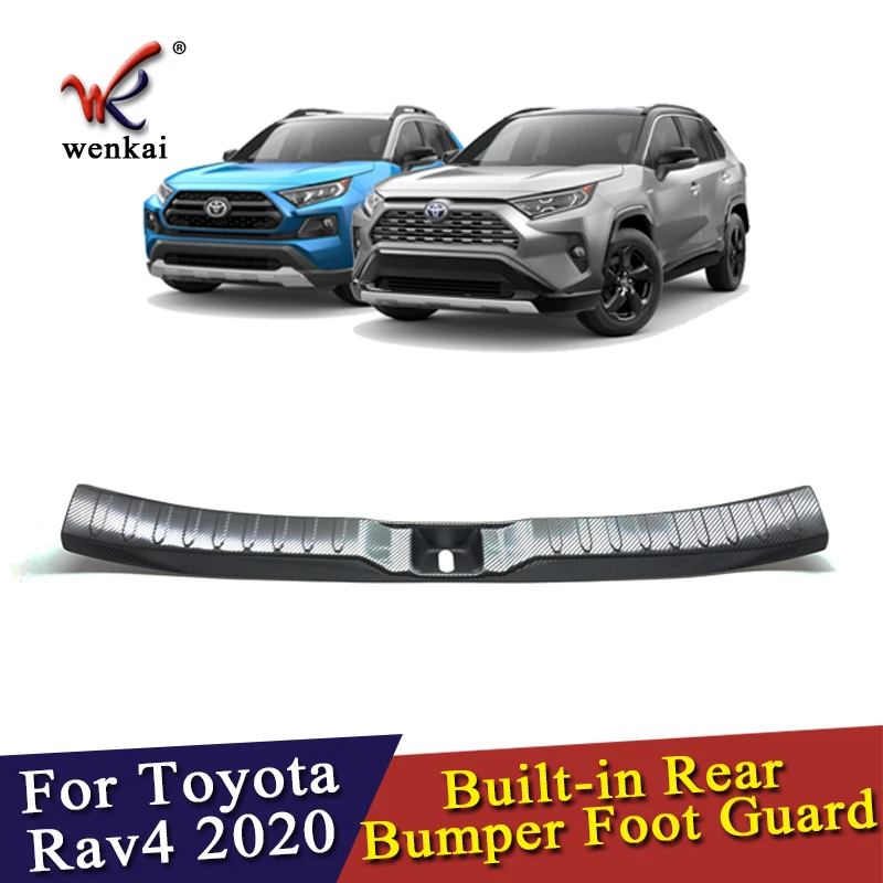 Аксессуары для Toyota Rav4 2019 2020 внутренняя накладка на бампер из нержавеющей стали