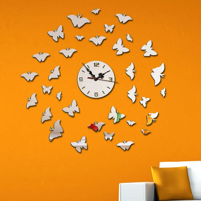 

DIY Electronic Wall Clock Vintage Wall Clock For Living Room DIY Mirror Clocks Modern Watch Modern Design Clocks For Home Decor