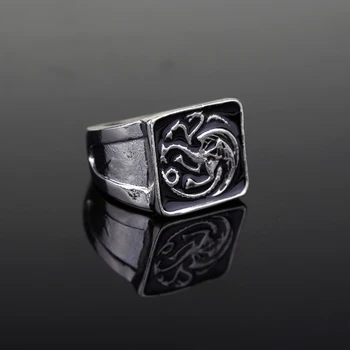 

dongsheng Game of Thrones Targaryen Dragon Ring House Targaryen Coat of arms A Song of Ice and Fire Fire and Blood Figure Rings