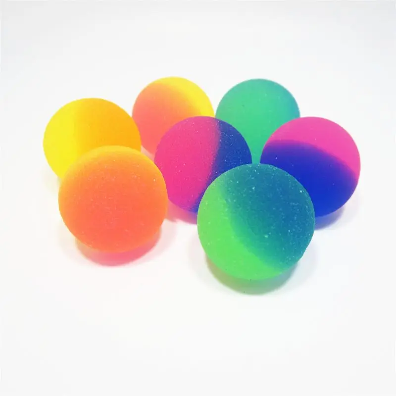 

Good Quality New 24Pcs/Set Icy Super Balls 32mm Vibrant Two Tone Color Bouncy Balls Kids Gift Party Favors Bag Fillers