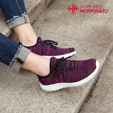 Горячая картофеля прогулочная обувь Для женщин с нескользящей подошвой, на шнуровке, воздухопроницаемая обувь для бега Для мужчин Прогулки спортивные сумки для путешествий; спортивные кроссовки унисекс G7