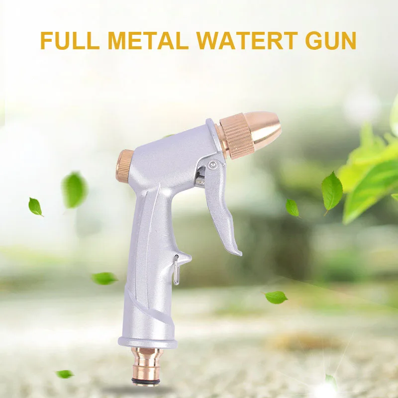 

FullMetaWaterSprayerWasherHighQualityPureCopperZineAlloyWhitePaintHouseholdCarWashWateringNozzleGardenWaterGunsCleaningTools.