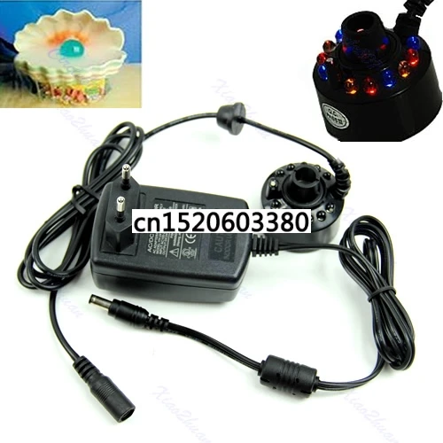 

Free_on Hot 12-LED Ultrasonic Mist Maker Fogger Water Fountain Pond Useful
