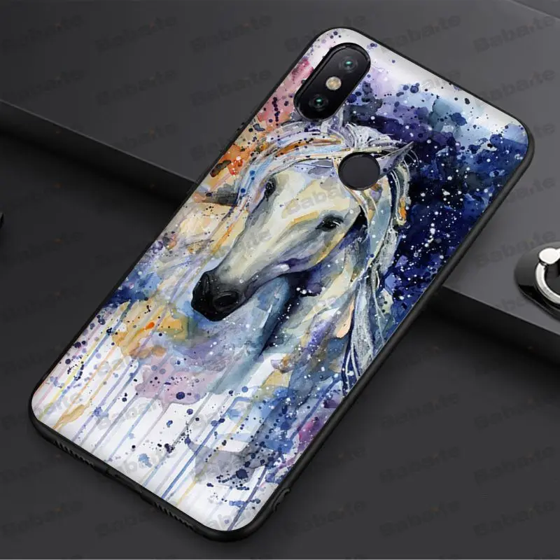 Watercolor horse Running Horses cow animal