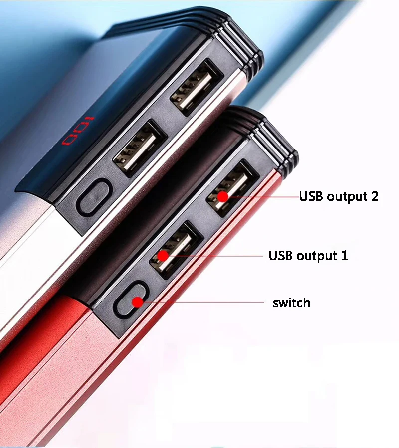 Внешний аккумулятор на ЖК дисплей цифровой 20000 mah mobile power большая емкость