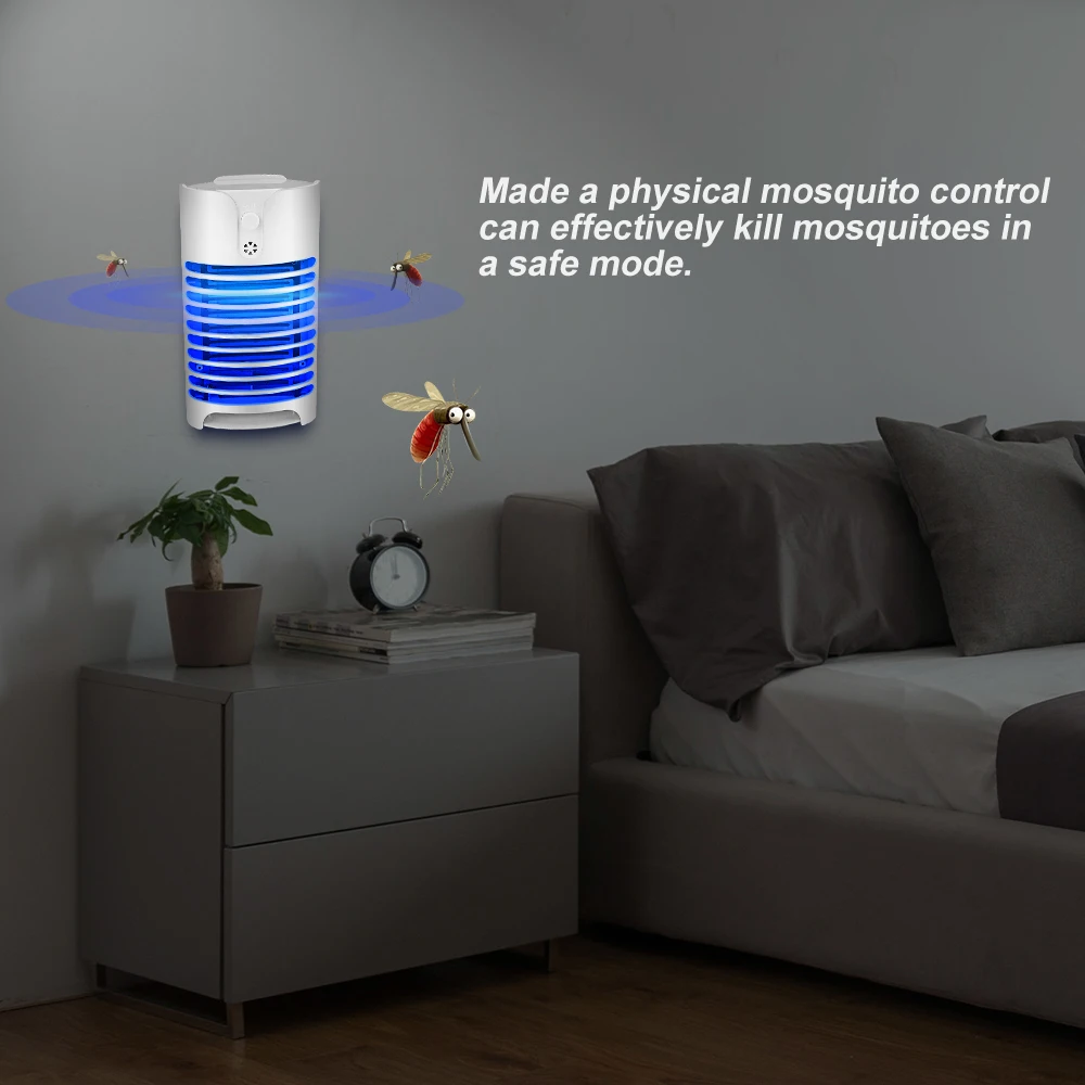 Лампы против насекомых светодиодный SBug Zapper наклейка от комаров лампа ловушка для насекомых Убийца домашнего Гостиная вредителей Управление ЕС США Plug