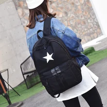 Neue mode sterne druck nylon frauen rucksack student schulbuchtasche freizeit rucksack reisetasche