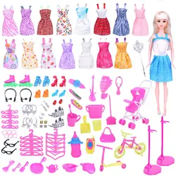 114 шт., подарочный набор принцессы, аксессуары для кукол с юбками для девочек ростом 11,5 см