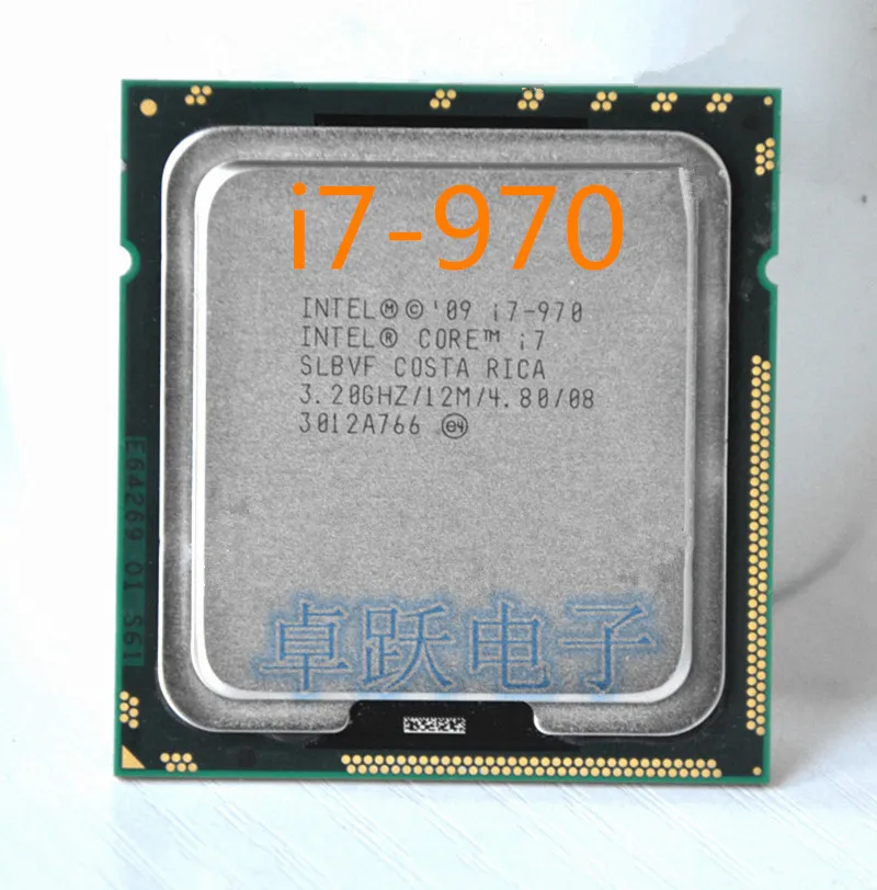 Intel Процессор Core i7-970 процессор i7 970 3,20 ГГц, Размер 12 мес.-6-ядрами разъем 1366