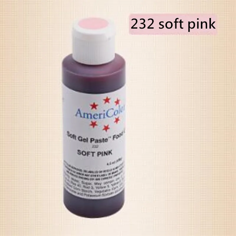 Американский импорт, смешанный цветной крем, помадка, печенье, макарун, крем для выпечки, сырье, большие бутылки, 128 г - Цвет: 232 Soft Pink