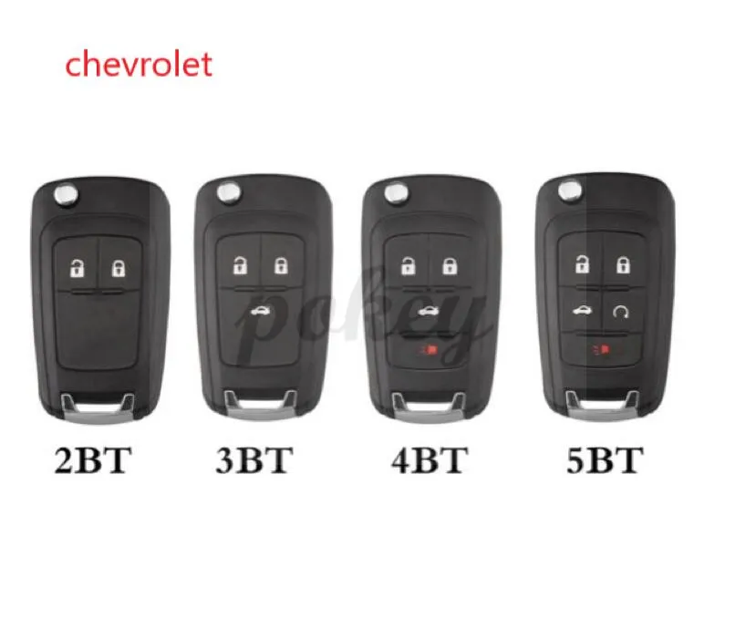

For Chevrolet 2/3/4/5 Buttons Replacement Remote Case Fob Cover Flip Folding Key Shell Blank Lova Sail Aveo Cruze