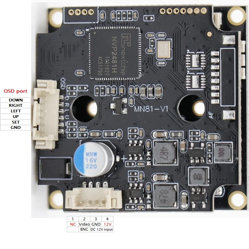 CCTV AHD Камера 2160 P 1/2. " OV12895+ NVP2481H плата CMOS 8,0 мегапиксельная 4 в 1, для CCTV 4 K AHD, CVI, TVI, аналоговая камера