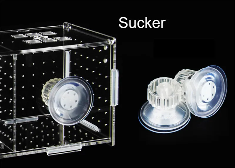 Акриловая прозрачная изоляционная коробка для аквариума для рыбной ловли, размножение штриховки, одиночная и двойная сетка