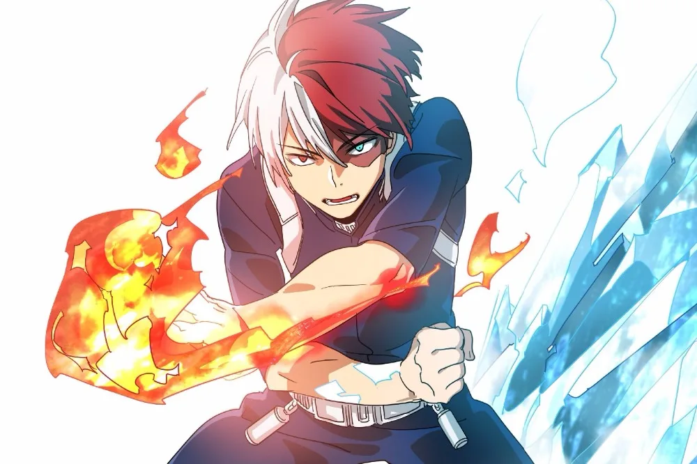 Украшение для дома Todoroki Shoto Boku no Hero Academy My hero art guy Шелковый тканевый плакат с