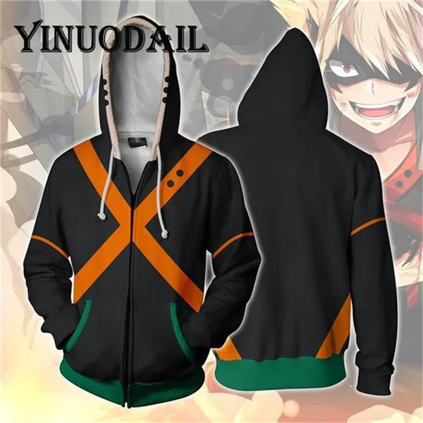 Fans Wear My Hero Academia Sweatshirt - Katsuki Bakugo Hero Academia Cosplay Costumes Hoodie Fans Wear My Hero Academia Sweatshirt - Katsuki Bakugo Hero Academia Cosplay Costumes Hoodie