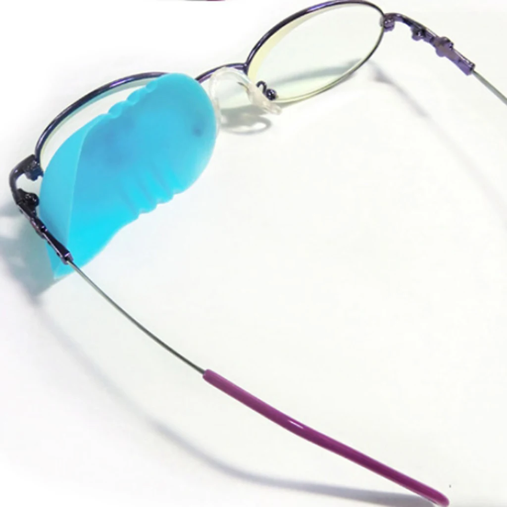 1 Pair Children Kids Lazy Eye Strabismus Amblyopia Suction Bandages Glasses Patch Black Blue