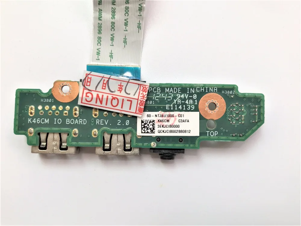 

Original For ASUS S46C K46 K46CM R405C A46C K46C USB audio panel board K46CM IO BOARD