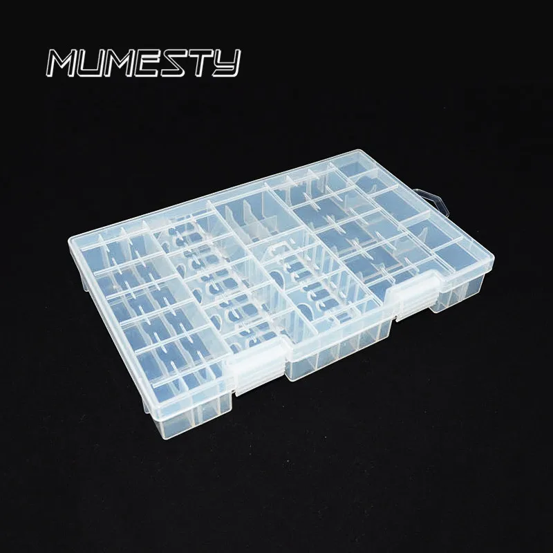 

MUMESTY Transparent Plastic AA AAA C D 9V Hard Plastic Battery Storage Box Battery Case Holder Big Size Drop Shipping W