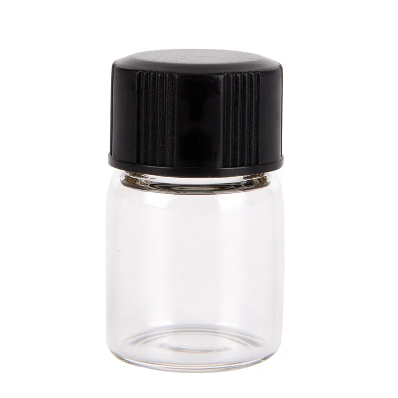 5 шт. 2 мл дорожная мини Янтарная стеклянная бутылка с винтовой крышкой редуктор отверстия и крышка маленькие флаконы для эфирных масел аксессуары для макияжа