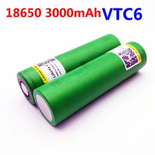 Умное устройство для зарядки никель-металлогидридных аккумуляторов от компании Liitokala 2 шт./лот 3,6 V 18650 US18650 VTC6 3000 мА/ч, 30A Батарея