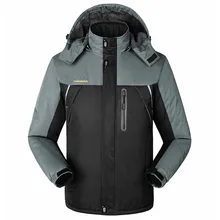 2017 algodón de los hombres más terciopelo mantener caliente a prueba de viento impermeable capa de la manera hombres XXXL chaqueta de invierno abajo y abrigos esquimales