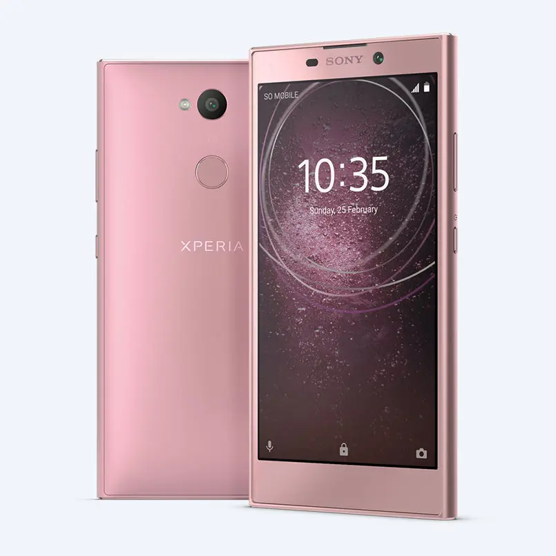Смартфон sony Xperia L2 на Android, 3 ГБ ОЗУ, 32 Гб ПЗУ, четырехъядерный, 5,5 дюймов, 3300 мАч, Распознавание отпечатков пальцев, NFC, 4G, мобильный телефон - Цвет: Розовый