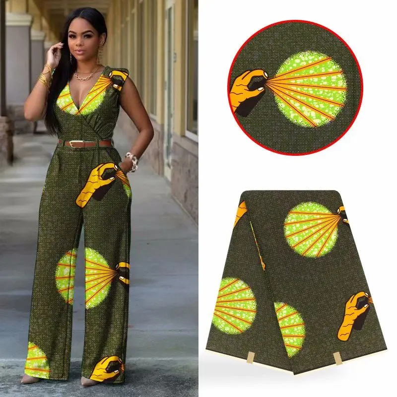 

Good qualtiy African wax printed fabric hollandais real batik wax textile for clothing VH53,6yards/pc