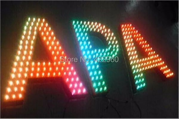 Заводская розничная продажа оцинкованная Пиксельная RGB буква точечная матричная