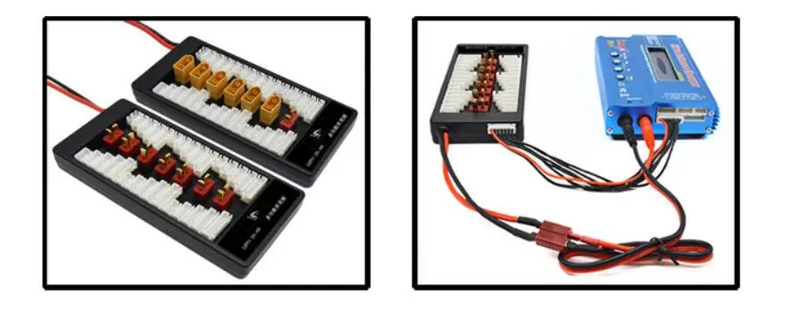 1 шт. HotRc высокое качество 2 S-6 S Lipo аккумулятор; параллельный зарядная плата Зарядное устройство плиты с t-образной вилкой XT60 разъем для зарядного устройства Imax B6 B6AC B8 6 в 1
