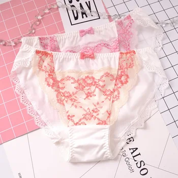 

Japanese lace underwear briefs string thong tanga ropa interior femenina culotte calcinha sem costura women panties tangas