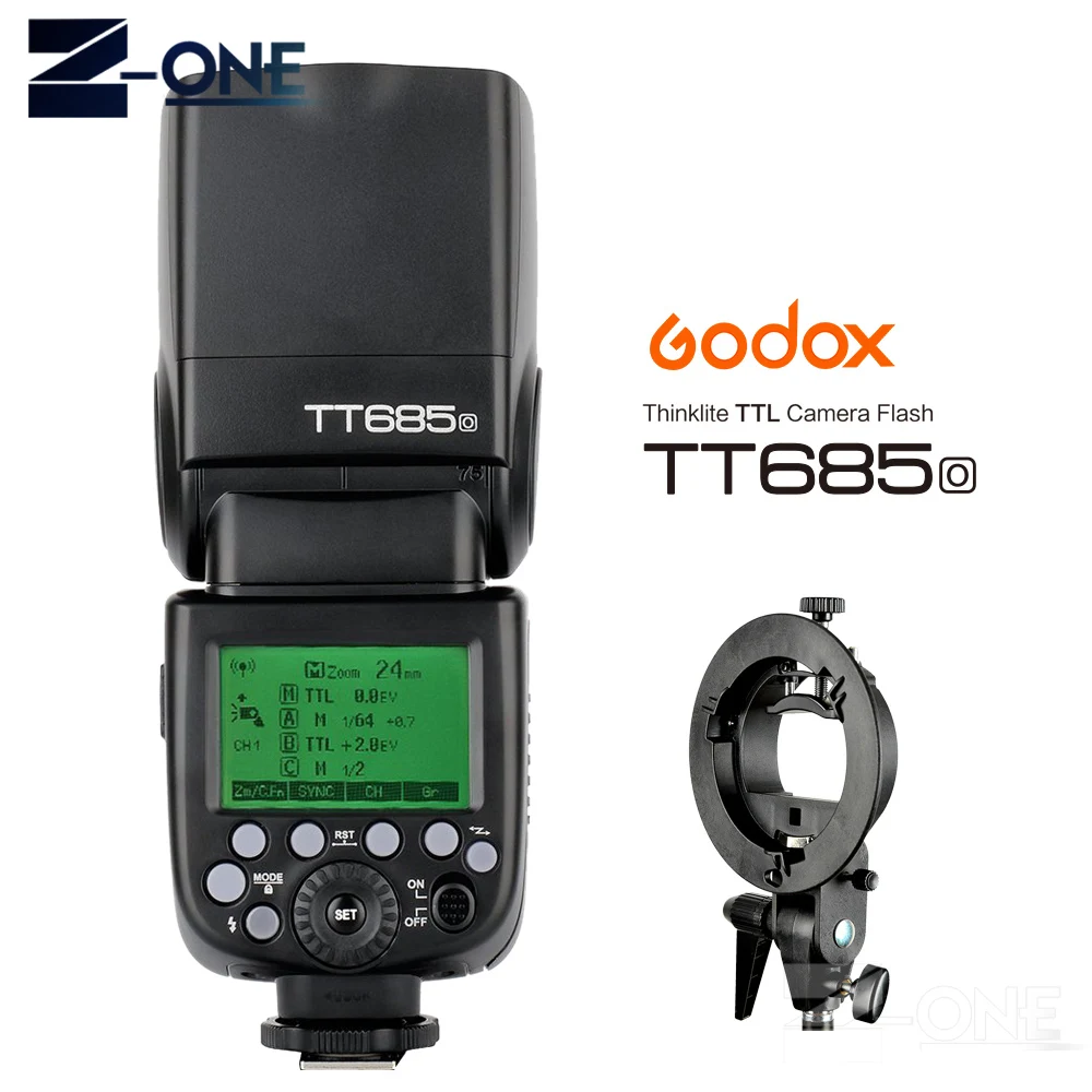 Беспроводная вспышка Godox TT685O 2 4G HSS 1/8000s i-TTL GN60 для Olympus/Panasonic с бесплатным