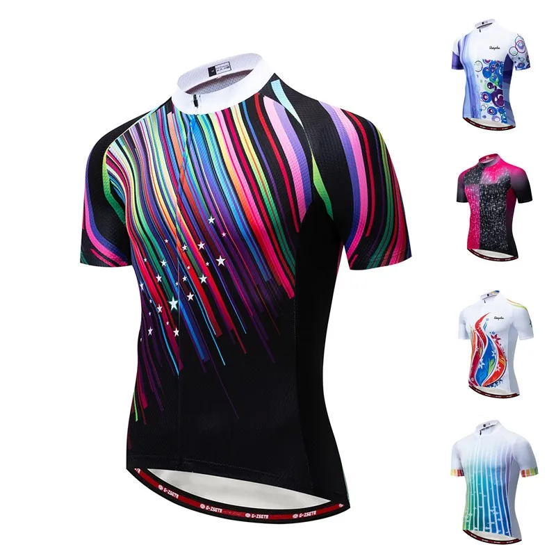 

Ralvpha Cycling Jersey 2019 Pro Team Bike Jersey Short Sleeve Triathlon Summer Downhill Jersey Men's Breathable Cycling Clothing